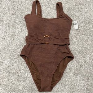 Women’s belted crochet swimsuit
